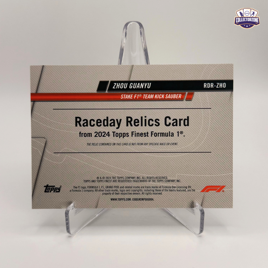 F1 Finest 2024 Guanyu Zhou (Raceday Relics Patch 04/50)