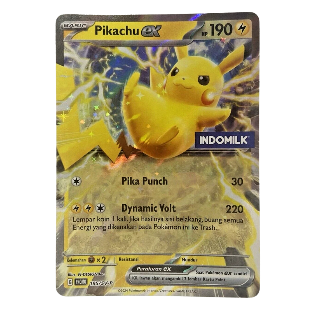 Pokémon Pikachu EX Indomilk Promo 195/SV-P