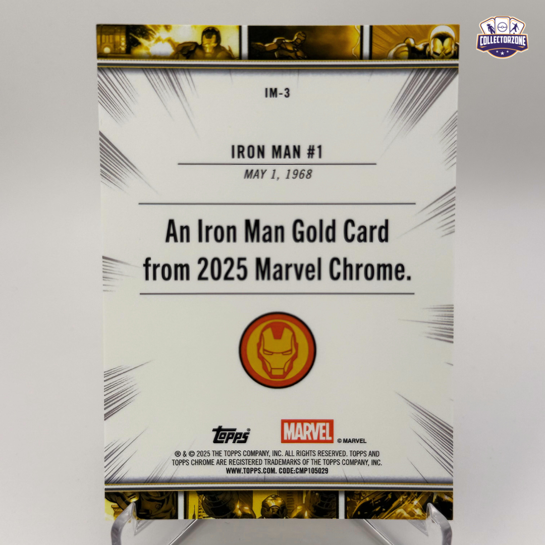 Marvel Chrome 2025 The Invicible Iron Man #1 Gold Card (1968)