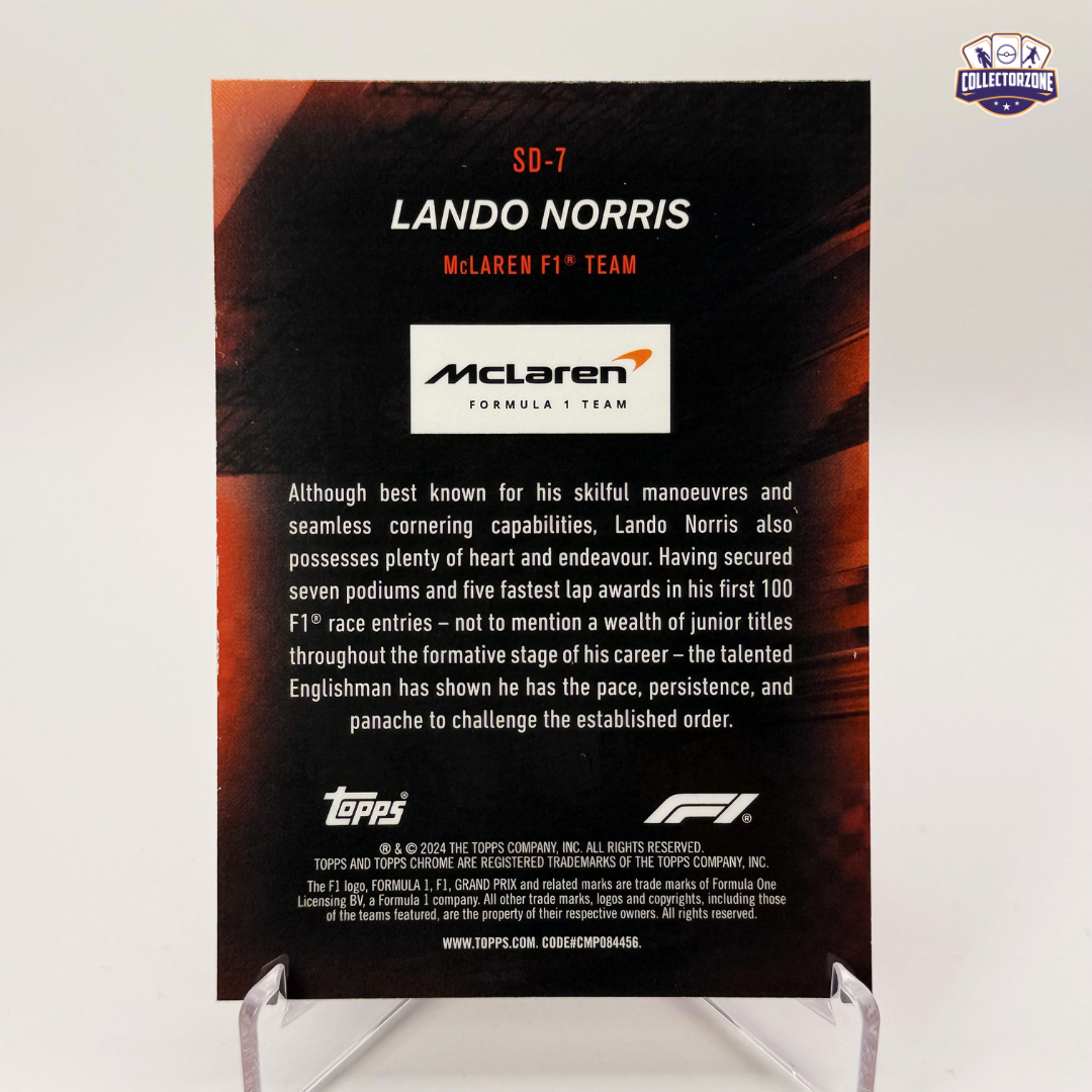 Topps Chrome F1 2024 Lando Norris (Speed Demon Insert)