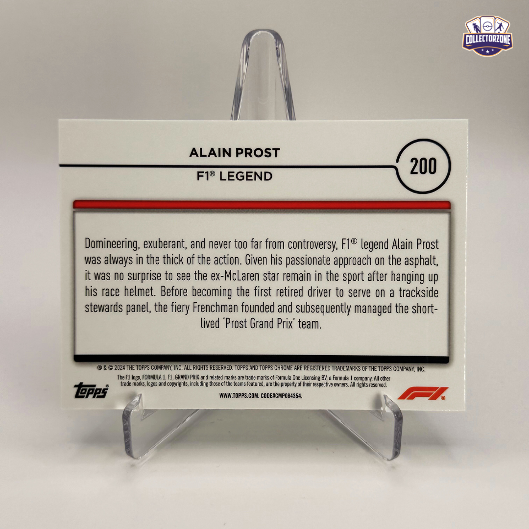 Topps Chrome F1 2024 Alain Prost (Green Logofractor Legends 52/99)