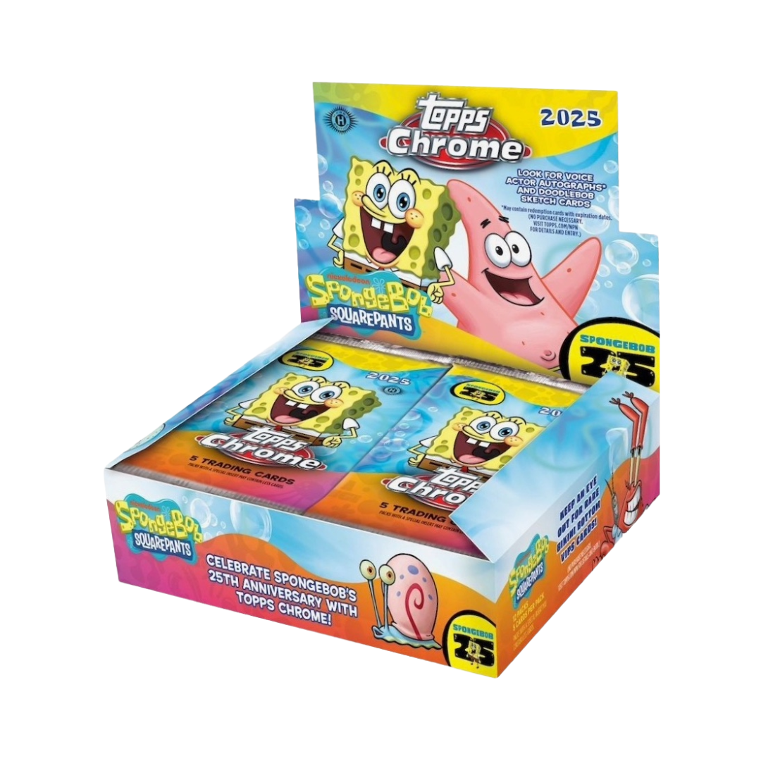 Topps Chrome 25th Anniversary SpongeBob Hobby Box 2025
