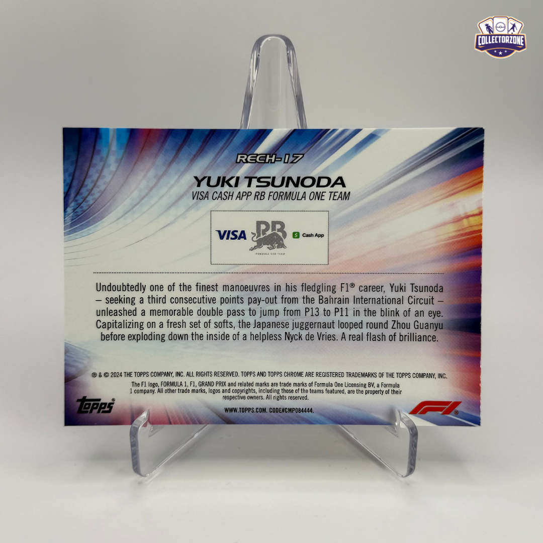 Topps Chrome F1 2024 Yuki Tsunoda (Gold Logofractor Re-Charged 39/50)