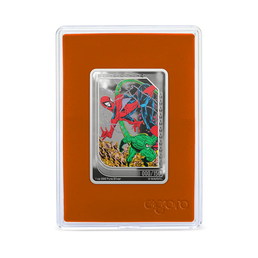 Agoro Marvel Trading Coins Spider-Man Comic Art Through The Ages Box