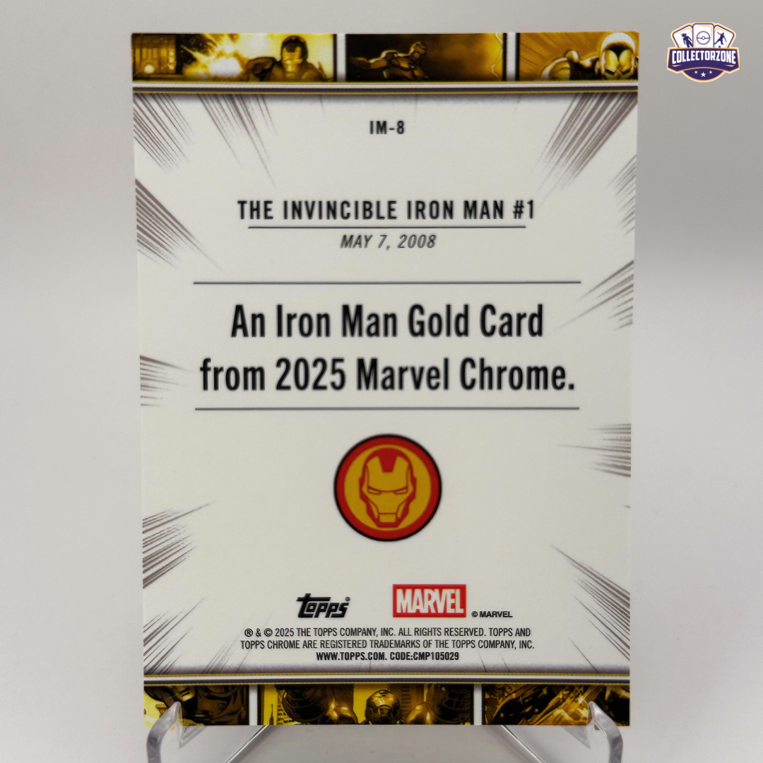 Marvel Chrome 2025 The Invicible Iron Man #1 Gold Card (2008)