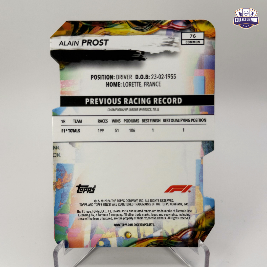 F1 Finest 2024 Alain Prost (Common Die Cut 56/99)