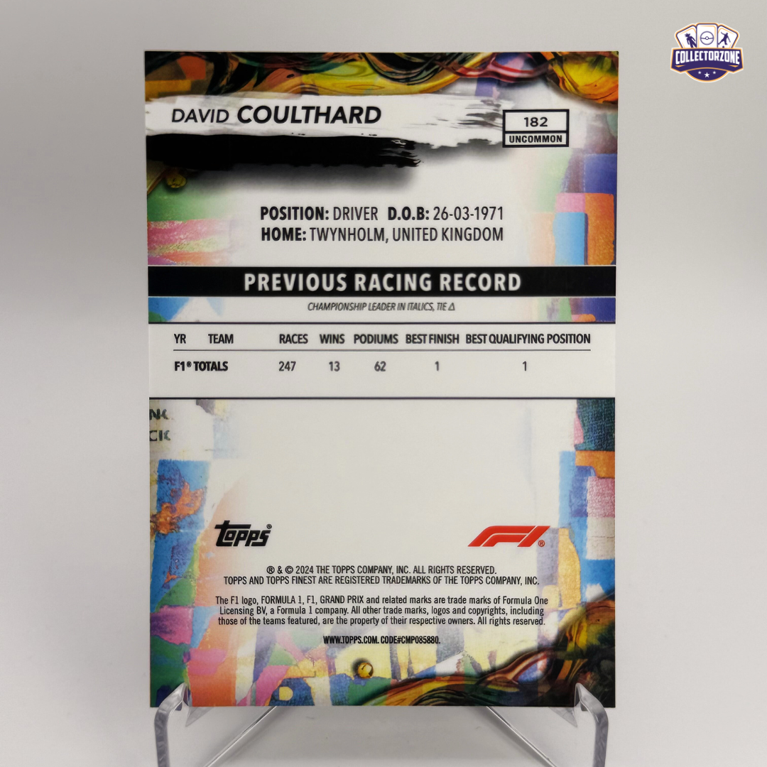 F1 Finest 2024 David Coulthard (Black Foil 05/20)