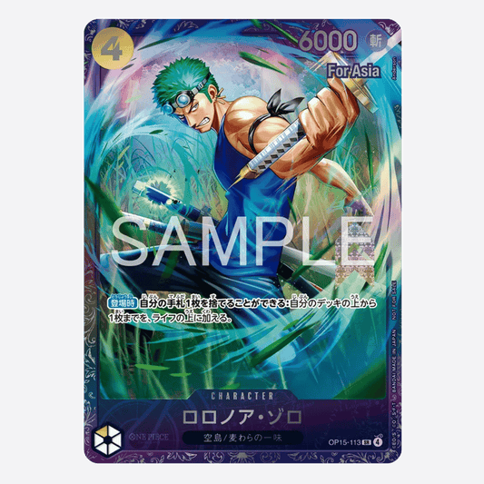 One Piece Roronoa Zoro Flagship Battle Top 8 Promo Card [OP15-113]