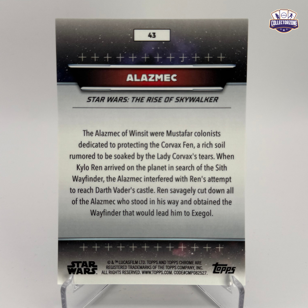 Topps Chrome 2023 Star Wars Alazmec - Mustafar (Hyperspace Refractor Parallel 14/25)