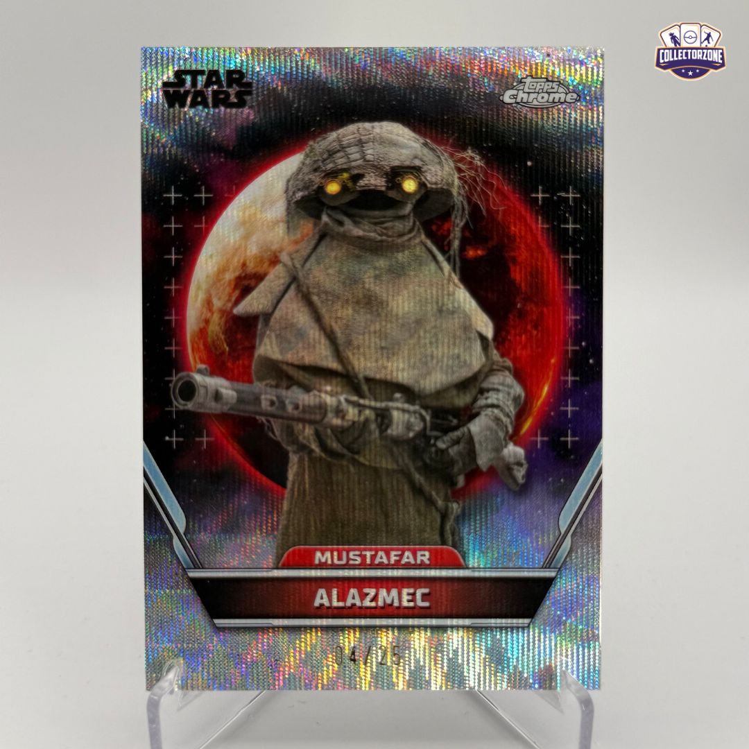 Topps Chrome 2023 Star Wars Alazmec - Mustafar (Hyperspace Refractor Parallel 14/25)