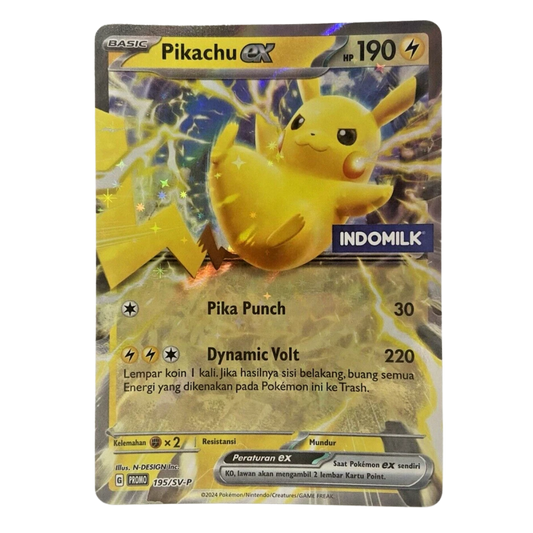 Pokémon Pikachu EX Indomilk Promo 195/SV-P