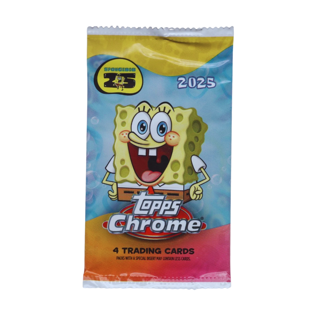 Topps Chrome 25th Anniversary SpongeBob Booster Pack 2025