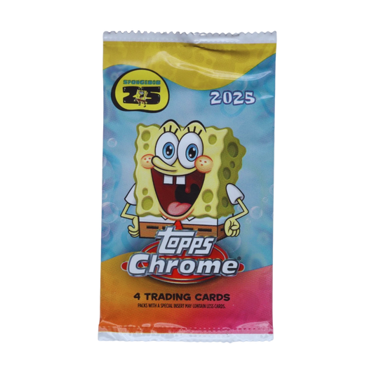 Topps Chrome 25th Anniversary SpongeBob Booster Pack 2025