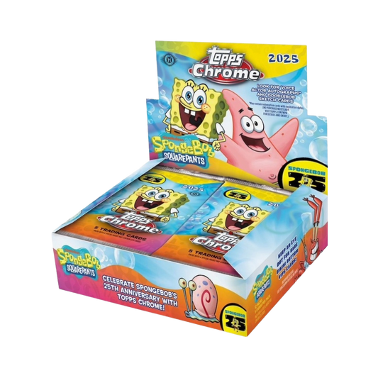 Topps Chrome 25th Anniversary SpongeBob Hobby Box 2025